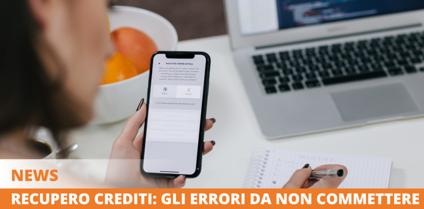 errori recupero crediti